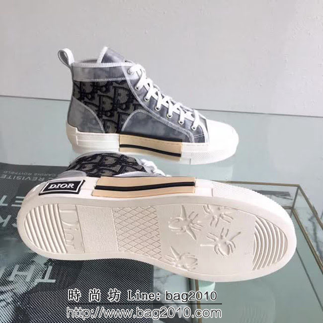 DIOR迪奧 2019早春米蘭走秀新款 磨砂珍珠閃pvc半透明膠片拼接 高幫女休閒鞋 QZS2286